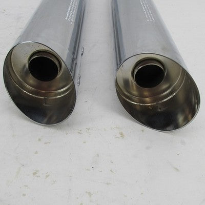 Pair of Harley-Davidson OEM Stock 17-22 Freewheeler Chrome Mufflers 64