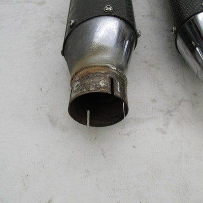 Pair of LA Choppers Carbon Fiber Slip-On Exhaust Mufflers StreetGlide