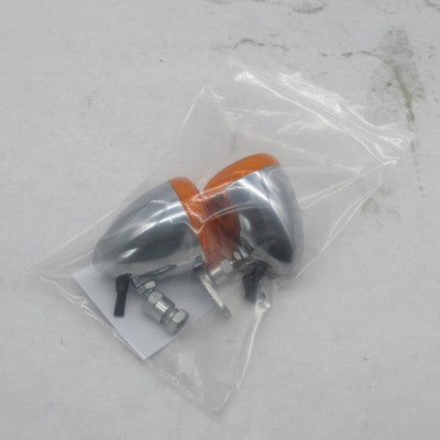 Pair of Harley Davidson OEM Chrome Amber Bullet Turn Signals 68972-00