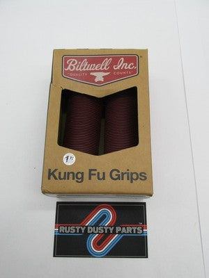 Biltwell NOS Harley Davidson Pair Kung Fu Grips 1" Oxblood 6701-0301