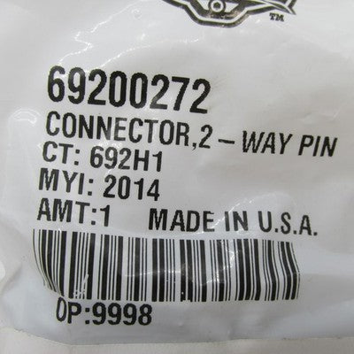 Lot of 2 Harley-Davidson OEM 2-Way Pin Connectors 69200272