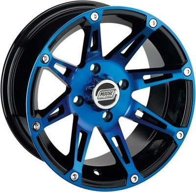 Moose Racing Type 387X Wheels 14X7 4/1564+3 Blue Front 0230-0809