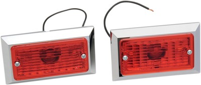 Chris Products Marker Lights Single Incandescent with Red Lens 0714R-2