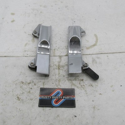 Pair of Harley Genuine Chrome Upper Swingarm Covers 00-07 FLSTF FLSTC
