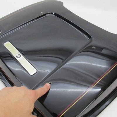 Harley OEM Tour-Pak Luggage Lid Black w/ Burgundy & Gold Pinstripes 79