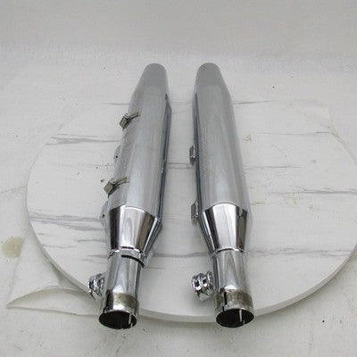 Pair of Harley Chrome Exhaust Muffler Pipes 00-06 Softail Night Train
