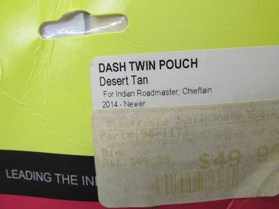 Hopnel Dash Twin Pouch Desert Tan for 2014+ Indian Roadmaster Chieftai