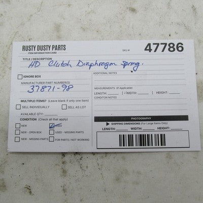 Harley Davidson OEM Clutch Spring Diaphragm 37871-98