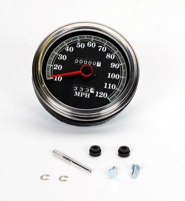 Drag Specialties 5in. Dash Mount 2:1 Speedometer 89-95 Face DS243845