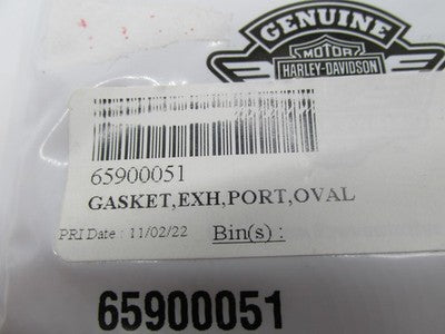 Harley-Davidson Genuine OEM NOS Exhaust Port Gasket, Oval 65900051