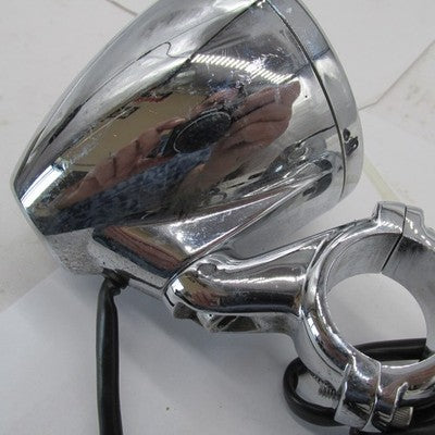 Pair of Kicker Chrome Handlebar Mounted Enclosed Speakers Weather Proo