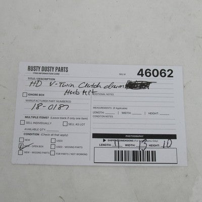 V-Twin NIB Harley Davidson Clutch Drum Hub Kit 18-0187