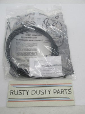 Magnum NOS Harley XR Stainless Upper Brake Line, Black 1741-4831 | SBC