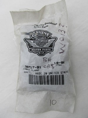Lot of 9 Harley-Davidson Genuine NOS Black Cable Clamps 38717-91