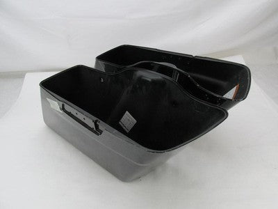 Pair of Harley Davidson Genuine Saddlebags Vivid Black Lowers with No