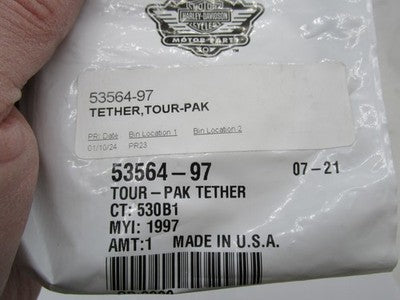 Harley Davidson Genuine NOS Tour Pak Tether 53564-97