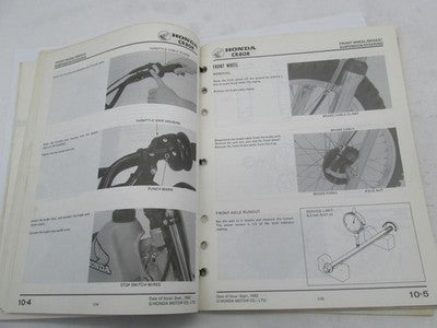 Honda Official Factory 1983 CR80R Service Shop Manual Book