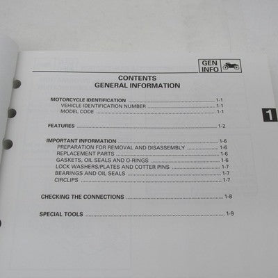 Yamaha 1999 OEM Road Star XV16AL/ALC/ATL/ATLC Service Manual LIT-11616