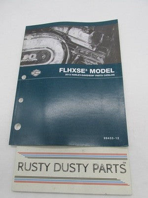Harley Davidson Official Factory 2012 FLHXSE3 Models Parts Catalog 994