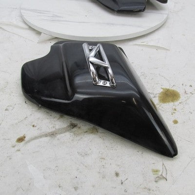 Pair of Harley-Davidson Genuine OEM Chrome Black Side Covers V Trim To