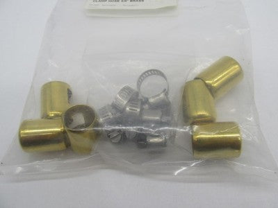 Namz NOS 6 Pack 3/8" Brass Oil Line Hose Clamps 0706-0054