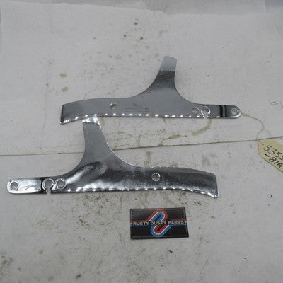 Pair of Harley Genuine Chrome Sissy Bar Side Plates DYNA Wide Glide 53