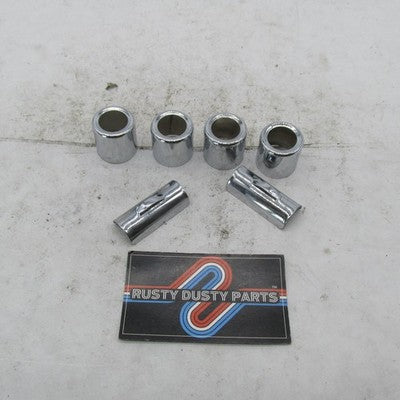 Set of 4 Harley Davidson Pushrod Cover Spring Retainer Cups & 2 Clips