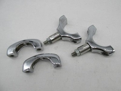 Harley Davidson Chrome Windshield Mounting Fork Clamps Style Used