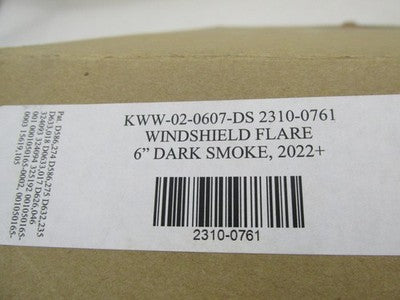 Klock Werks NOS 6" Flare Windshield, Dark Smoke 2310-0761 KWW-02-0607-