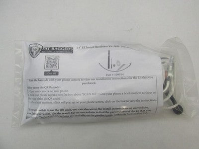 Fat Baggers NOS NIB Handle Bar Install Kit +4"  Black Touring 0662-082