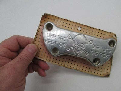 Harley Davidson NOS Aftermarket 1" Handlebar Riser Clamp Skull Crossbo