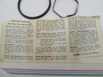 Harley-Davidson Genuine NOS 57-71 XL 900 Standard Piston Rings 22355-5