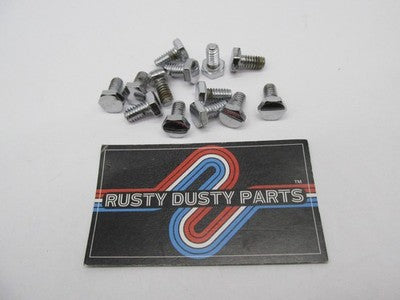 LOT of 13 NOS Chrome Hex Head Screw 1/4-20 x 1/2" for Harley Davidson