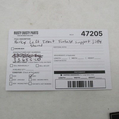 Harley Davidson OEM 00-06 FX Softail Left Footpeg Shifter Bracket Blac