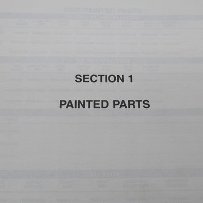 Harley Davidson Official Factory 1989-2002 Painted Parts Catalog 99489