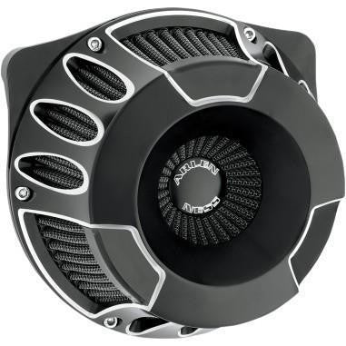 Arlen Ness Inverted Series Air Cleaner Kits for V-Twin Black Deep Cut