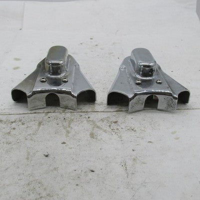 Pair Kuryakyn 8200 OEM Chrome Swingarm Axle Covers Harley Softail EVO