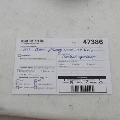Harley VTG OEM 71-76 Sportster XL Polished Outer Primary Cover w/ Bolt