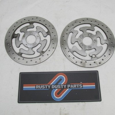 Pair of Harley-Davidson Genuine OEM 11.8" Front Brake Rotors 41808-08
