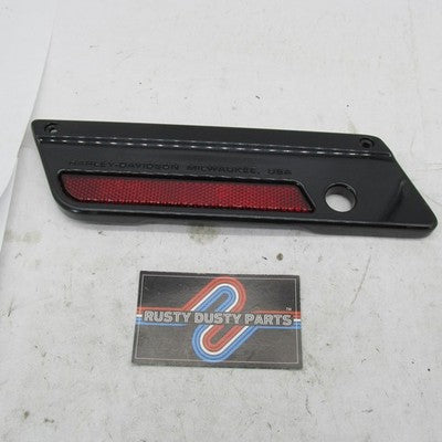 Harley OEM 93-13 Touring Left Saddlebag Latch Cover, Dark Blue Sparkle