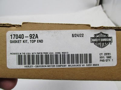 Harley Genuine OEM NOS Top End Gasket Kit 92-99 Evolution Big Twin 170