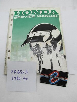 Honda Official Factory 1986-1990 XR250R Shop Service Manual Book