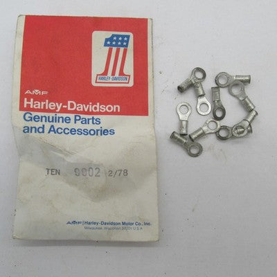 Lot of 10 Harley-Davidson Genuine NOS AMF 14-16 Gauge #10 Ring Termina