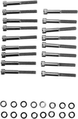 Drag Specialties Primary Cover Socket-Head Bolt Set Black Knurled 2401