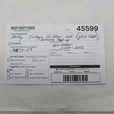 Harley Davidson OEM NOS Gloss Blck Linkage Shfter Rod Frwrd Setup 06-1