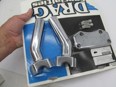 Drag Specialties NOS Harley 5.5" Handlebar Riser w/ Top Clamp Kit 0602