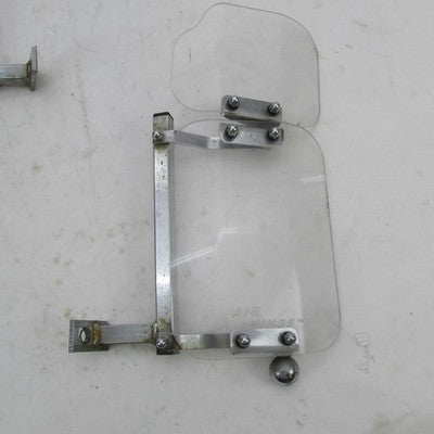 Pair of Baker Built Air Wings VTG Harley 13x6" Clear Wind Deflectors w