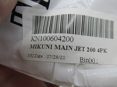 LOT of 3 Mikuni NOS Main Jet #200 KN100604200 N100604-200