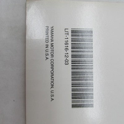 Yamaha YFM350FXLC Supplementary Service Manual LIT-11616-12-03