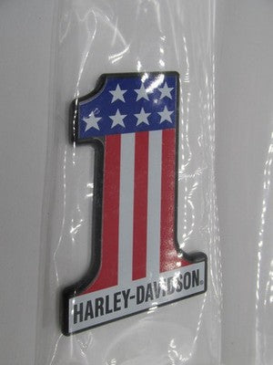 Harley-Davidson Genuine NOS Red, White, & Blue #1 Decorative Medallion